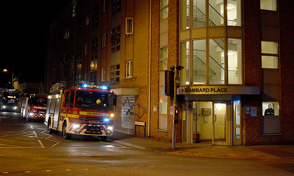 Eight fire crews attend incident at Swindon town centre apartment block