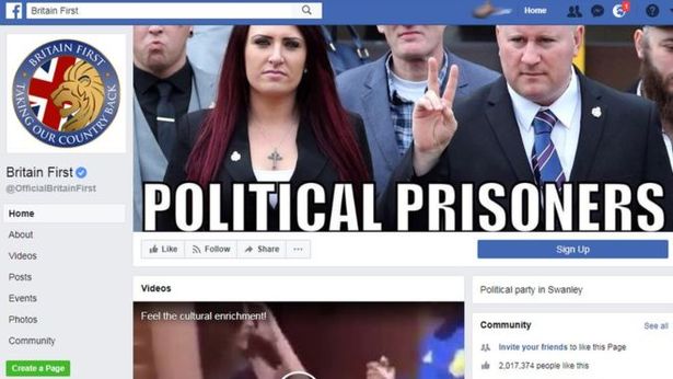 Right-wing hate group Britain First banned from Facebook Right-wing hate group Britain First banned from Facebook