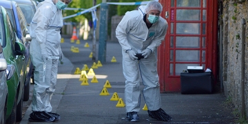 CSI at the London Road crime scene in May