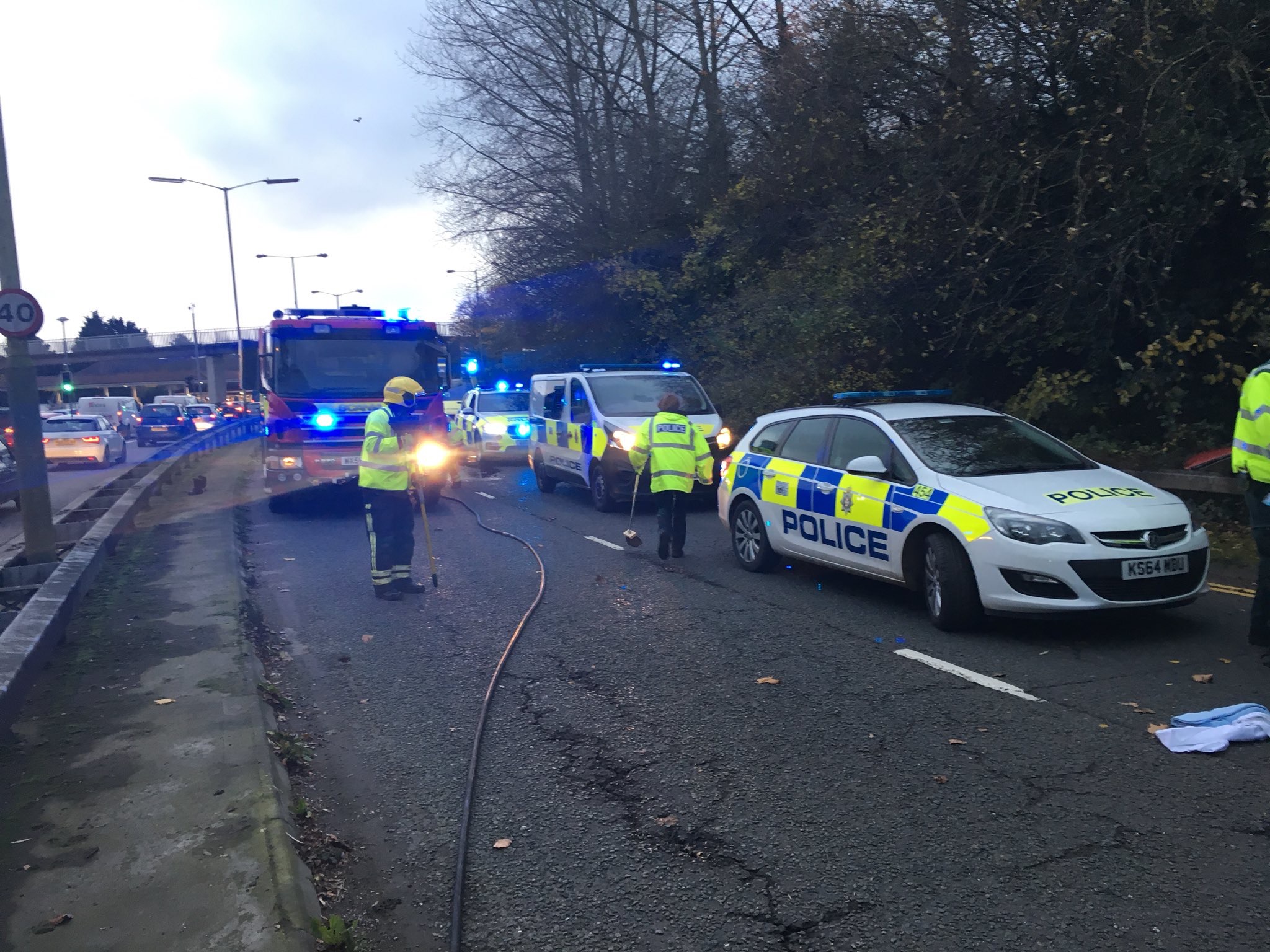 Emergency services called to road traffic collision on main Trowbridge road