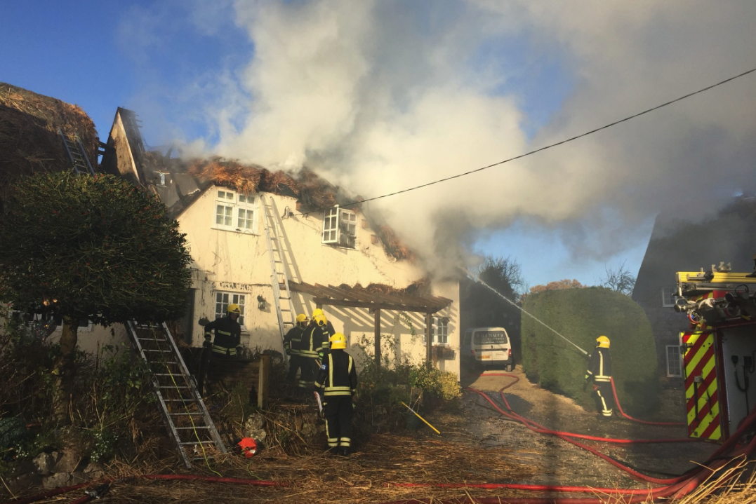 More Than 60 Firefighters Tackle Major Fire At Thatched Cottage