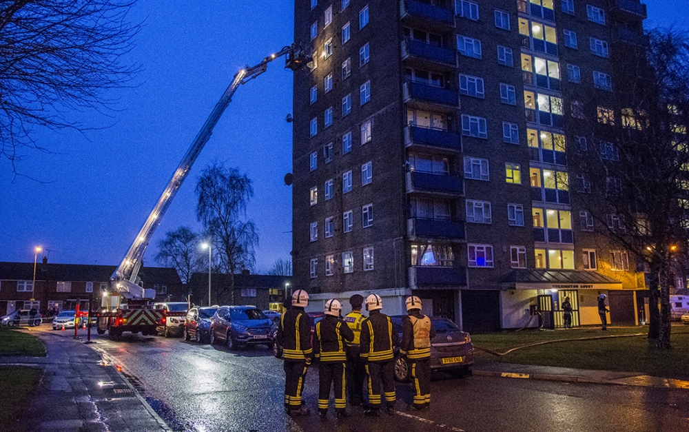Seven fire crews respond as blaze breaks out inside Swindon flat block