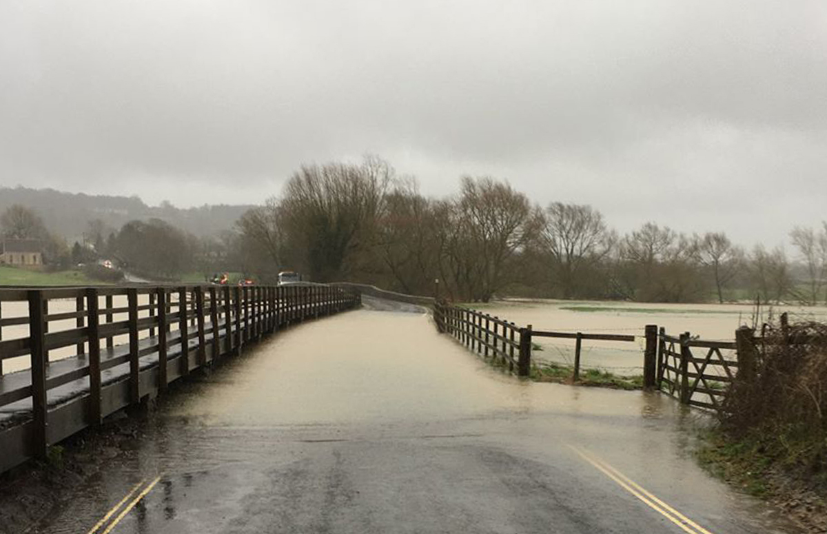 Wiltshire Council forced to close Lacock road following serious flooding