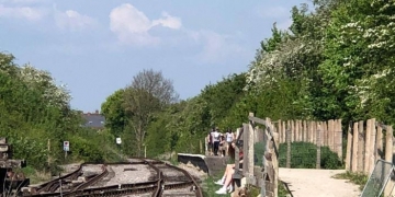 Fences damaged as people access closed charity railway near Swindon