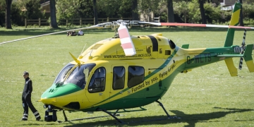 Wiltshire Air Ambulance lands for medical emergency in Swindon