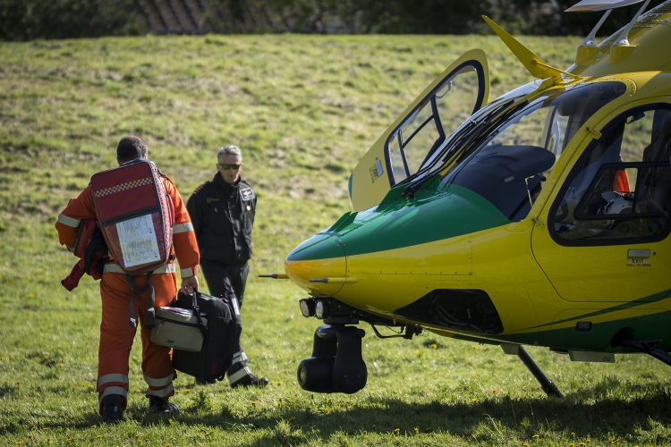 Air ambulance lands in village near Wroughton for medical emergency