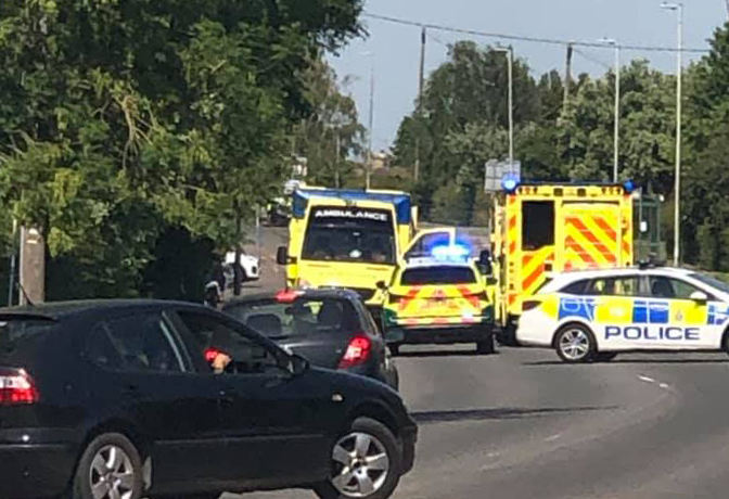 Chippenham road closed as air ambulance lands for medical incident