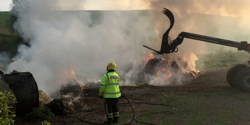 Firefighters battle second hay blaze in two days in Wiltshire village