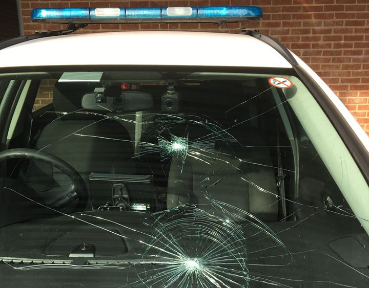 Police car damaged whilst officers searched for missing autistic child