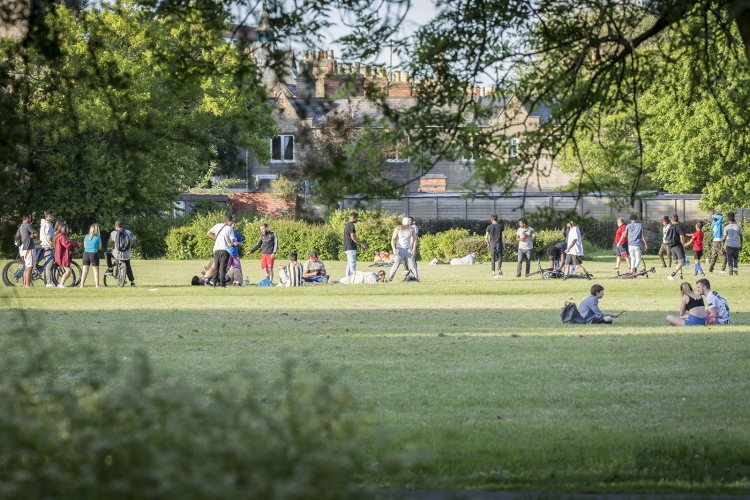 Dozens of people ignore coronavirus regulations to gather in Swindon park