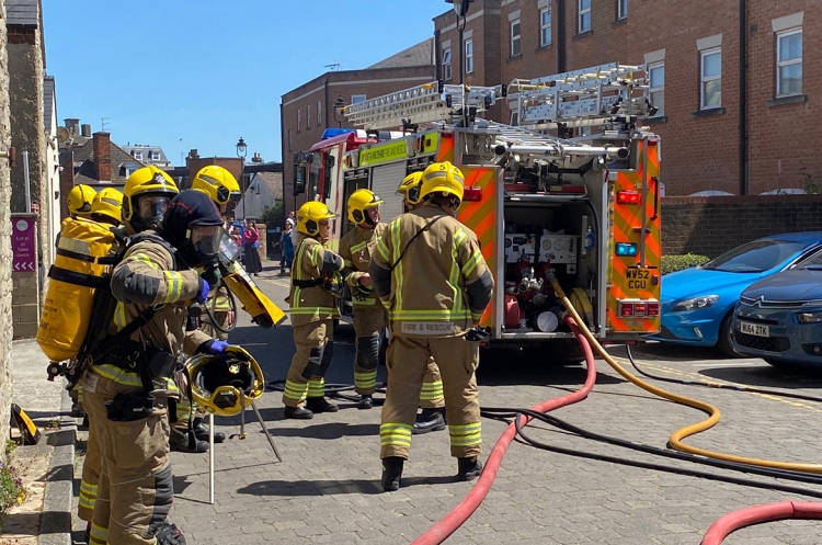 Firefighters extinguish blaze at key worker’s flat after bedroom catches fire