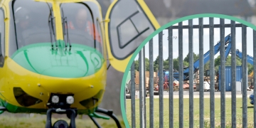 Air ambulance lands for medical incident at Network Rail recycling site