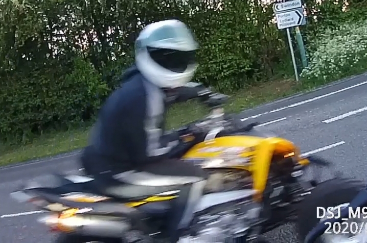 Quad bike rider sought after motorcyclist circled and threatened in Swindon