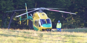 Wiltshire Air Ambulance lands on Isle of Wight for cliff fall casualty