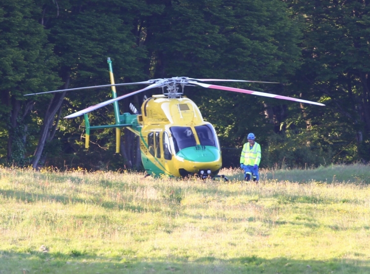 Wiltshire Air Ambulance lands on Isle of Wight for cliff fall casualty