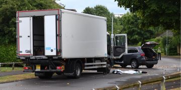 Swindon streets locked down as armed police shoot stolen lorry driver in leg