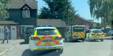 Police rescue dog after workman leaves it locked in car in blazing sunshine