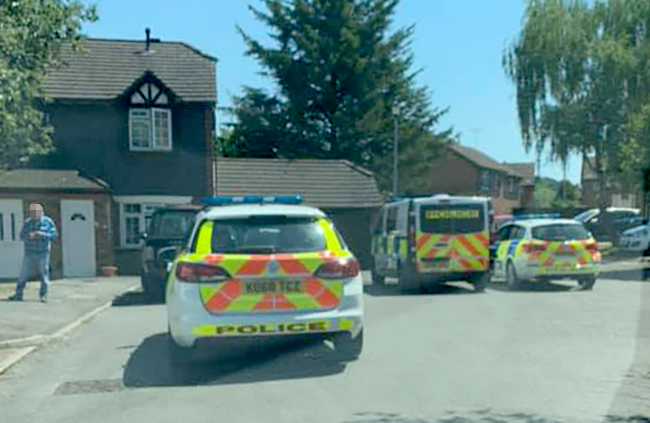 Police rescue dog after workman leaves it locked in car in blazing sunshine