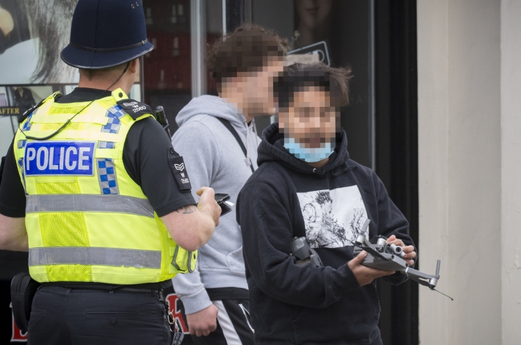 Man flies drone illegally over Black Lives Matter protest in Swindon