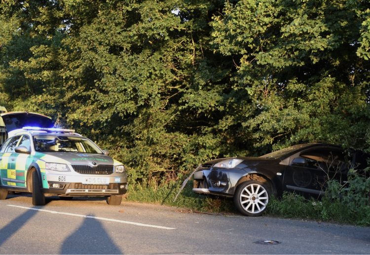Man taken to hospital after crashing into undergrowth on Brinkworth road