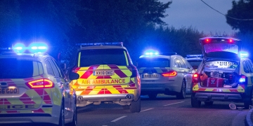 Air ambulance medics treat motorcyclist after hitting lamppost in Swindon