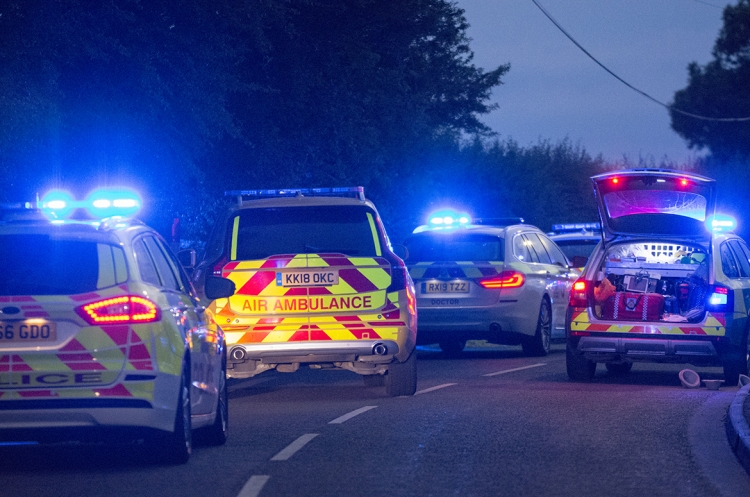 Air ambulance medics treat motorcyclist after hitting lamppost in Swindon