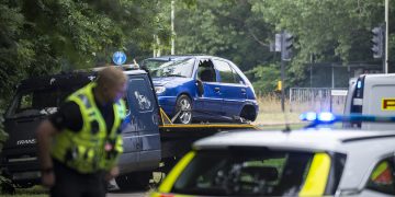 Driver suffers minor injuries after car overturns in Swindon crash