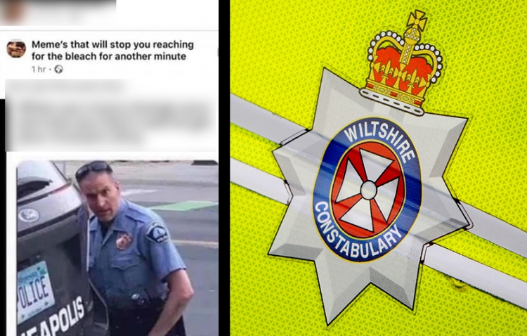 Police investigate Swindon man who shared ‘kneel on black people’ post