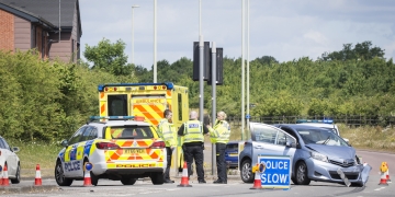 Swindon interchange partially blocked following road traffic collision