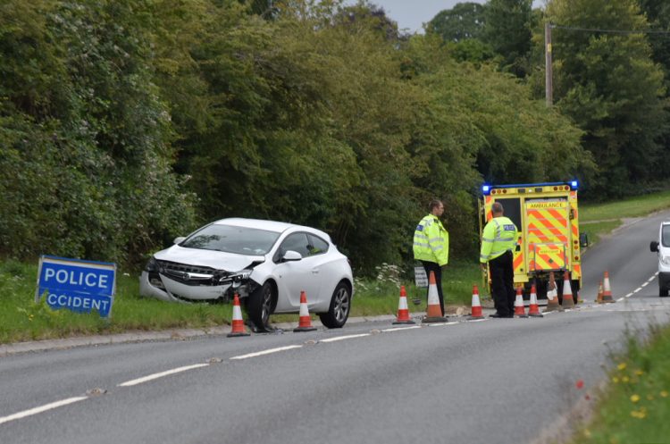 Two people taken to hospital after two-vehicle crash near Melksham