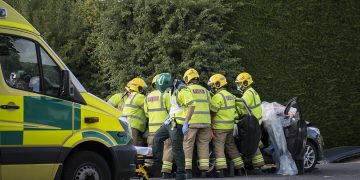 Swindon road closed as firefighters remove roof of car involved in crash