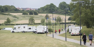 Police step up patrols as travellers pitch up on field in North Swindon