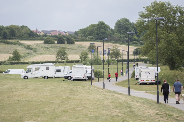 Police step up patrols as travellers pitch up on field in North Swindon