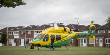 Wiltshire Air Ambulance lands for medical emergency in Swindon