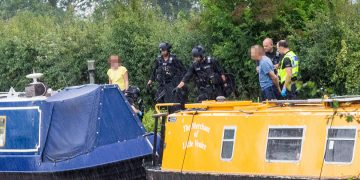Armed police deployed after person shown gun in canal boat rage incident