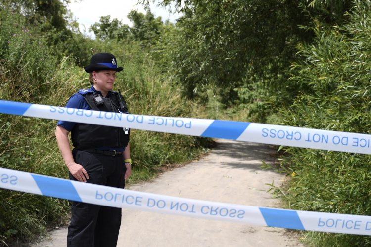 Police guard crime scene on Swindon footpath after sexual assault report