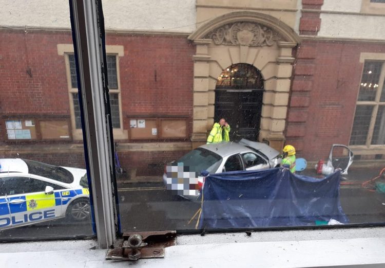 75-year-old woman dies after car crashes into Marlborough Town Hall