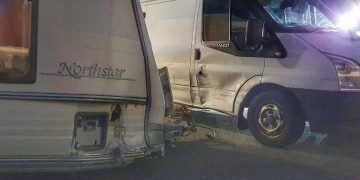 Man suspected of ramming police car with van towing caravan charged