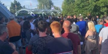 Paramedics treat seriously injured casualty after assault at Thorpe Park