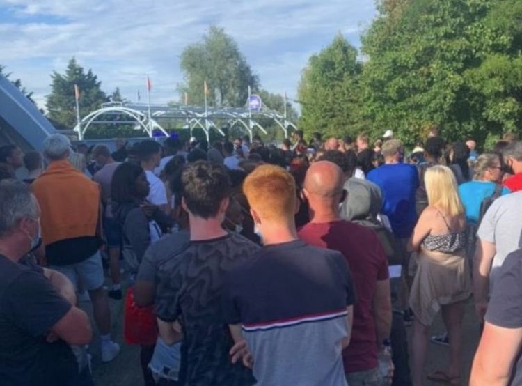Paramedics treat seriously injured casualty after assault at Thorpe Park