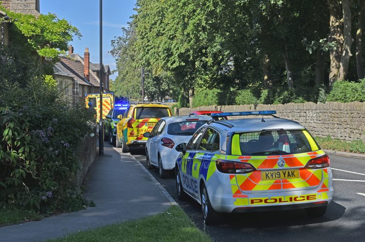 Two air ambulance teams treat builder after wall falls on them in Seend