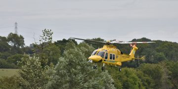 Dorset and Somerset Air Ambulance lands near Melksham for medical incident