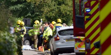 Wiltshire Air Ambulance lands at serious crash on road near Lacock Abbey