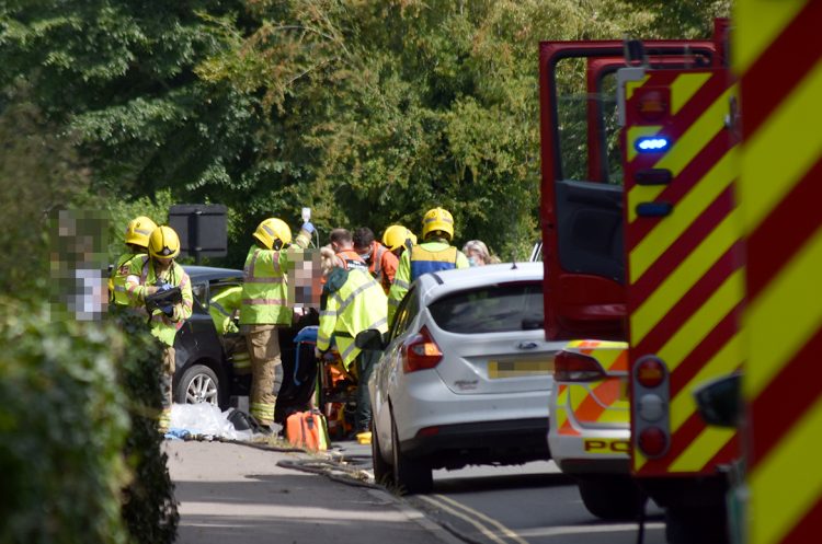 Wiltshire Air Ambulance lands at serious crash on road near Lacock Abbey