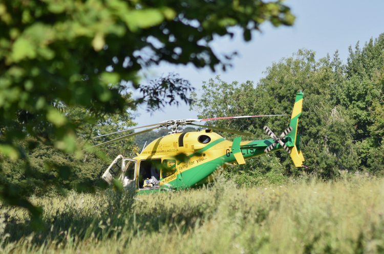 Air ambulance lands for serious medical incident in village near Chippenham