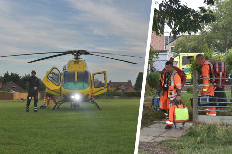 Wiltshire Air Ambulance lands in Trowbridge for medical emergency