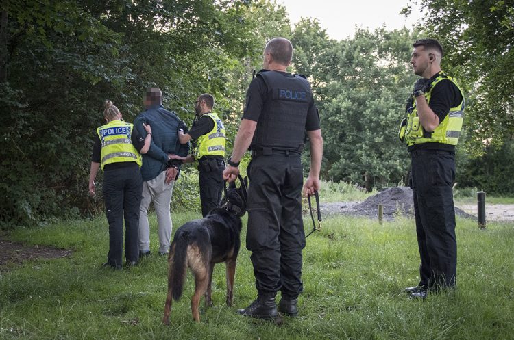 Locals cheered as suspected drink driver they reported is arrested in field