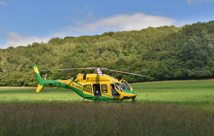 Wiltshire Air Ambulance medics treat injured cyclist near Dundas Aqueduct