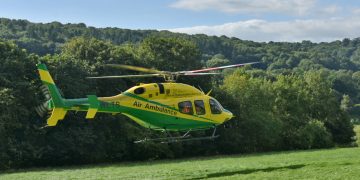 Wiltshire Air Ambulance medics treat injured cyclist near Dundas Aqueduct