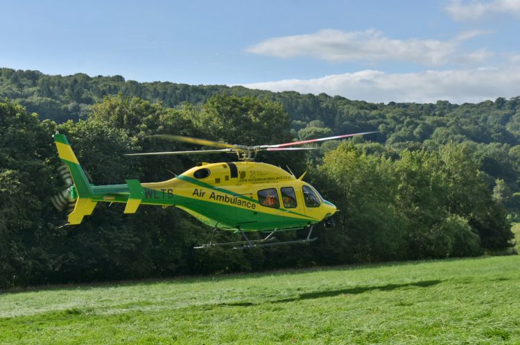 Wiltshire Air Ambulance medics treat injured cyclist near Dundas Aqueduct